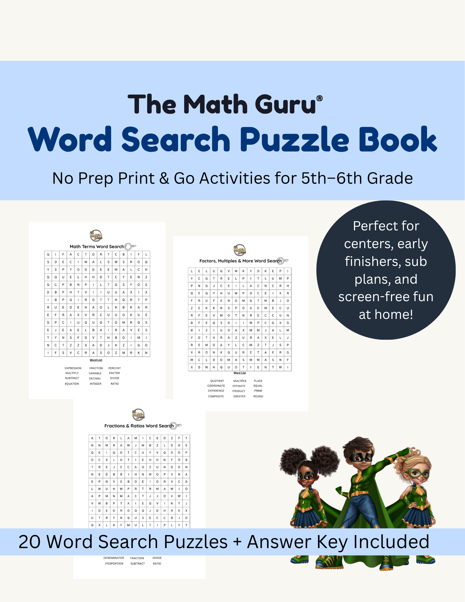 ⭐ Grade 5–6 Word Search Puzzle Booklet | Engaging Literacy Activities for School & Home ⭐