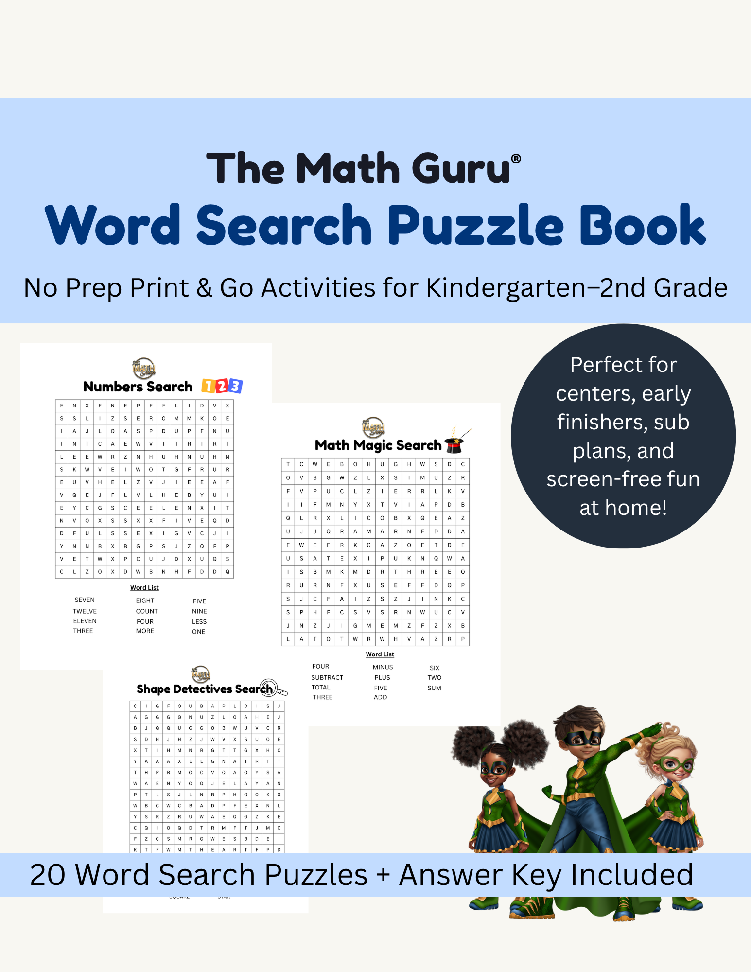 ⭐ K–2 Word Search Puzzle Booklet | Fun Literacy Activities for School & Home ⭐
