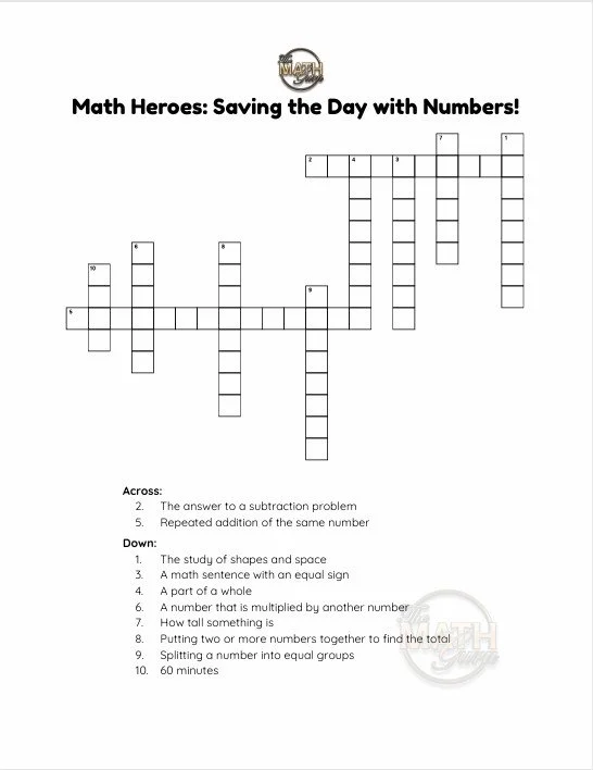 ⭐ Grade 4 Crossword Puzzle Packet | Fun & Engaging Vocabulary Practice for School & Home | Printable ⭐