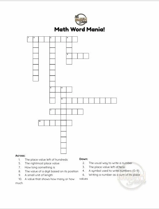 ⭐ Grade 5 Crossword Puzzle Packet | Engaging Vocabulary & Critical-Thinking Practice| Printable ⭐