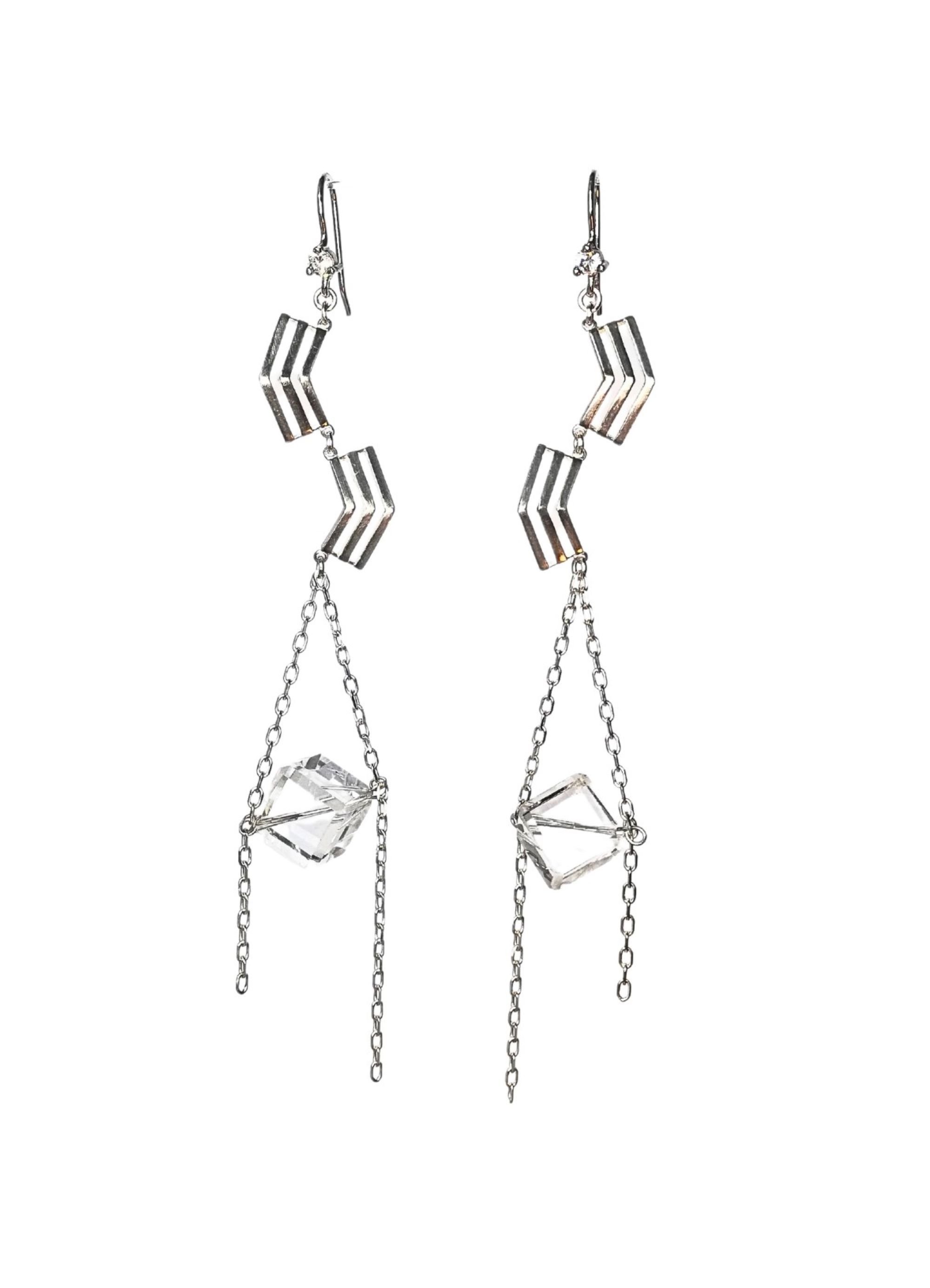 Chevron Quartz Diva Earrings