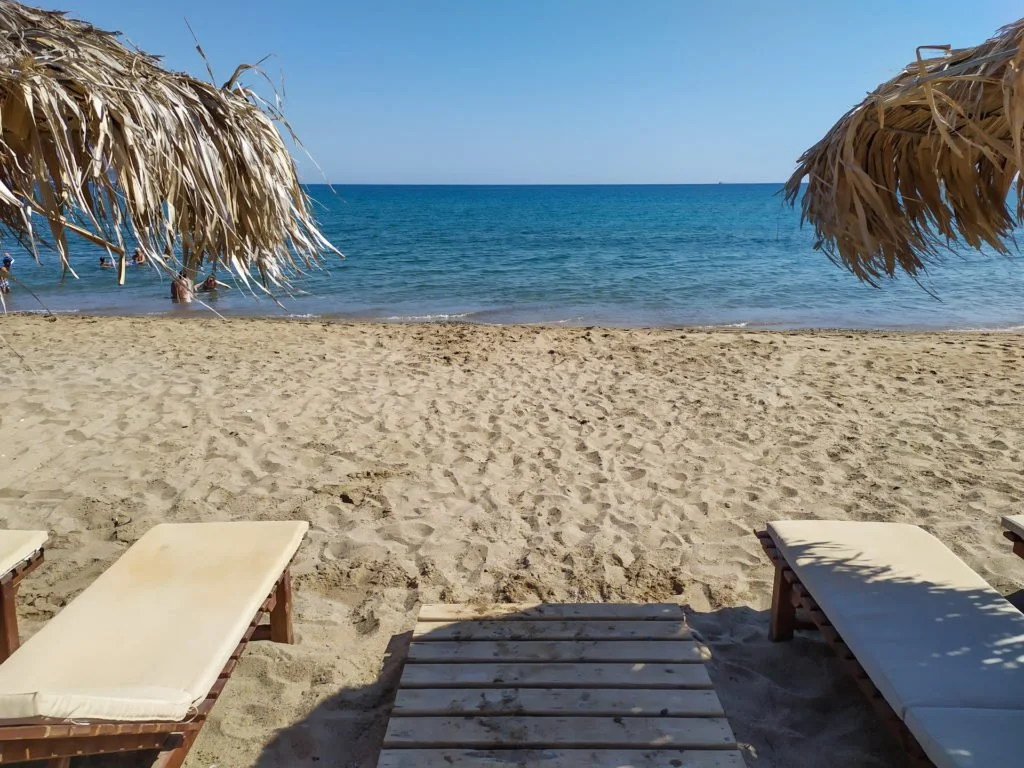 Kolatsos beach, west side of village