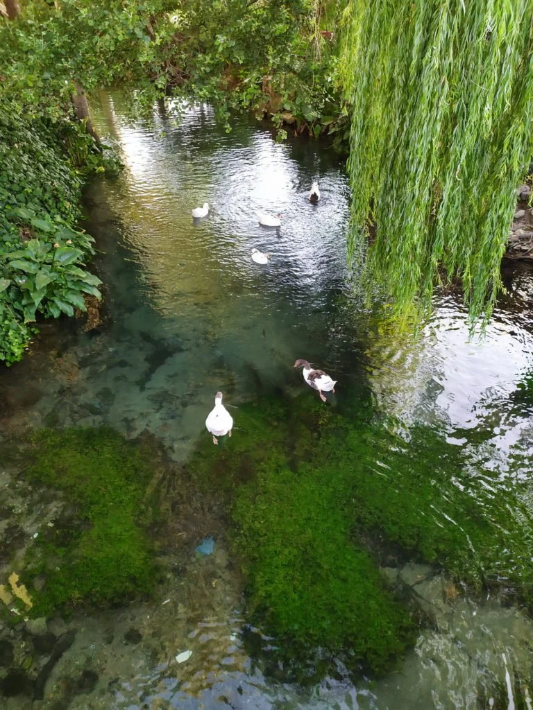 Xidias river in the center of the village