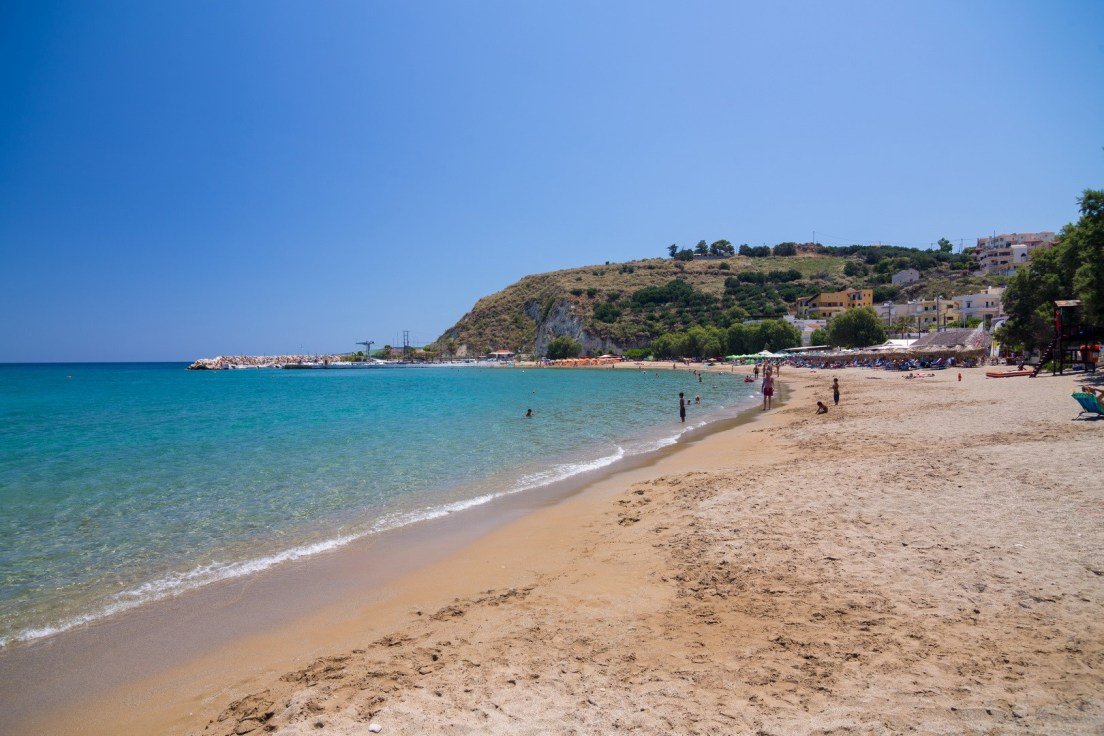 Kalyves beach, just 5 min walk from the villa