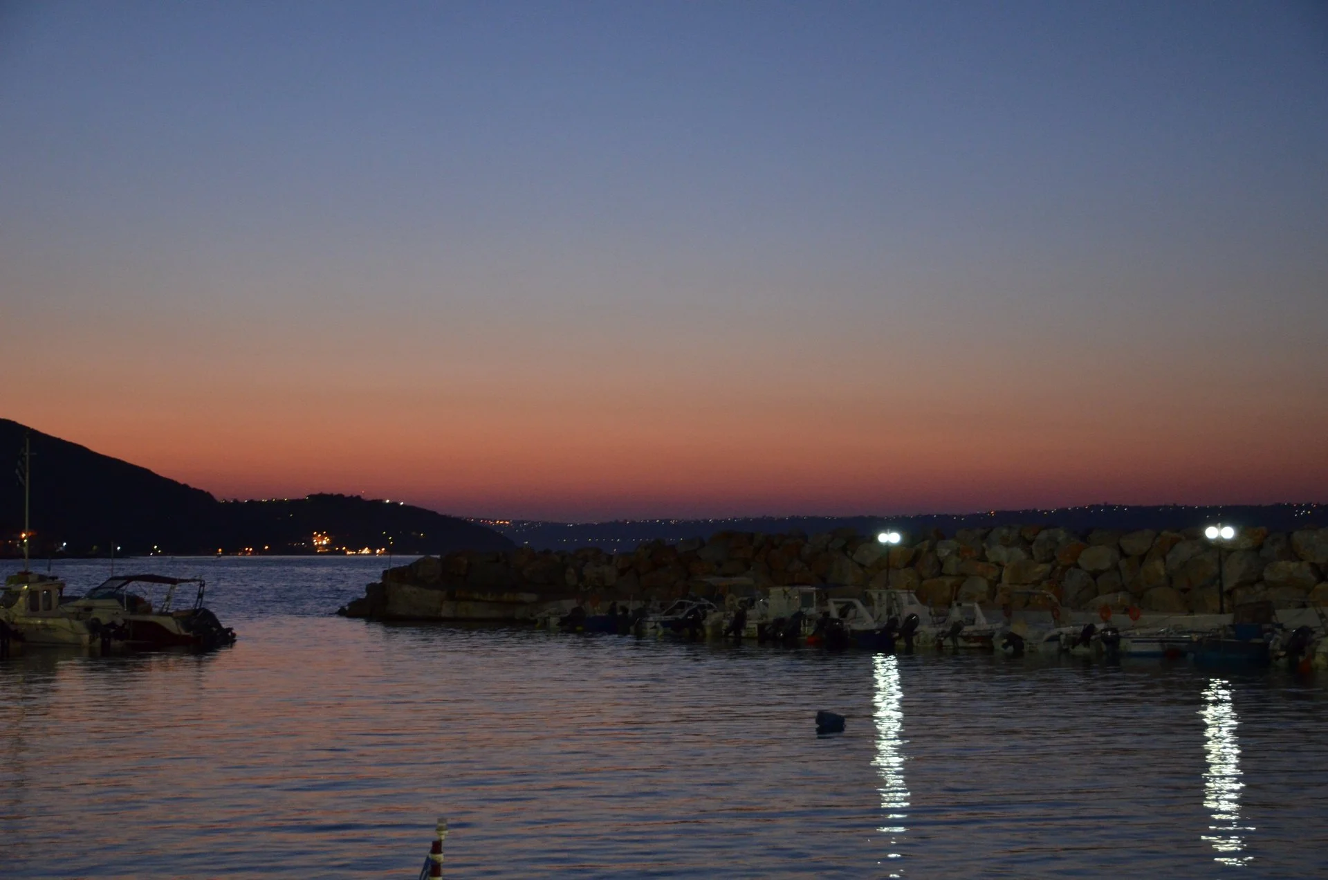 Sunset at Kalyves small port