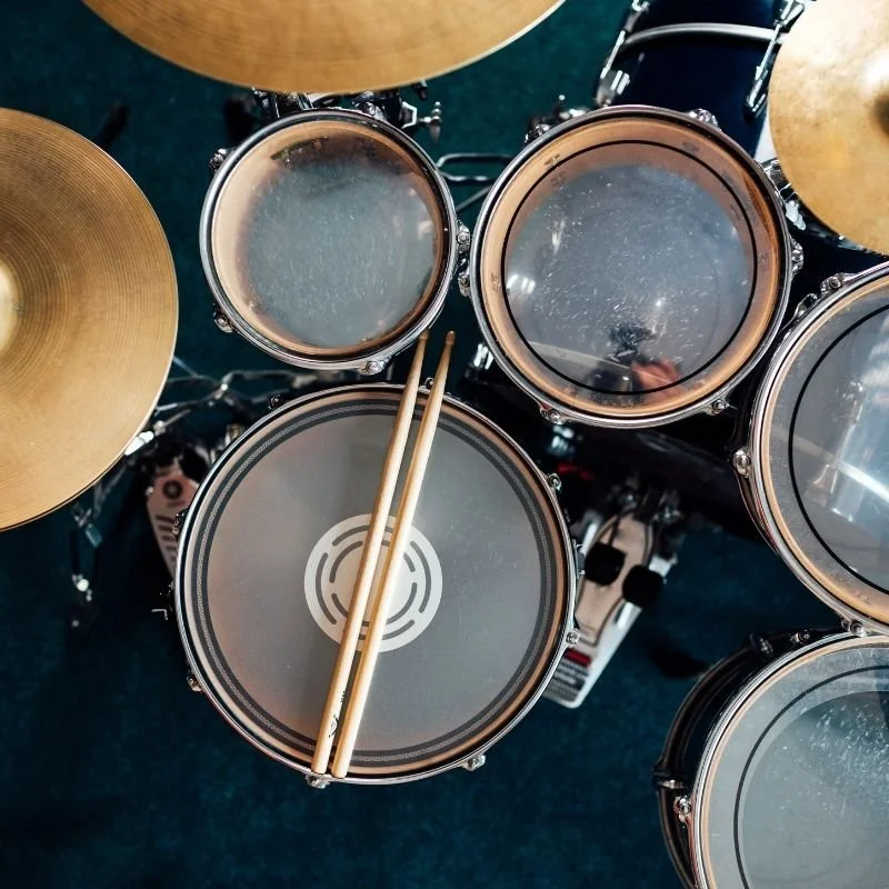 Drum student practicing linear groove routine during private in-home lesson in the South Bay area