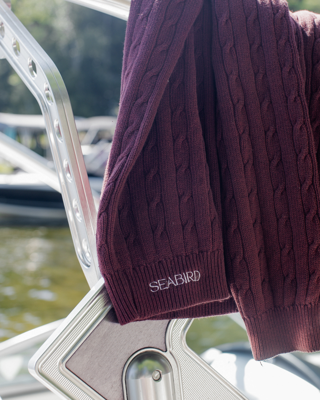 Burgundy Cable Knit Sweater (Medium-Large)