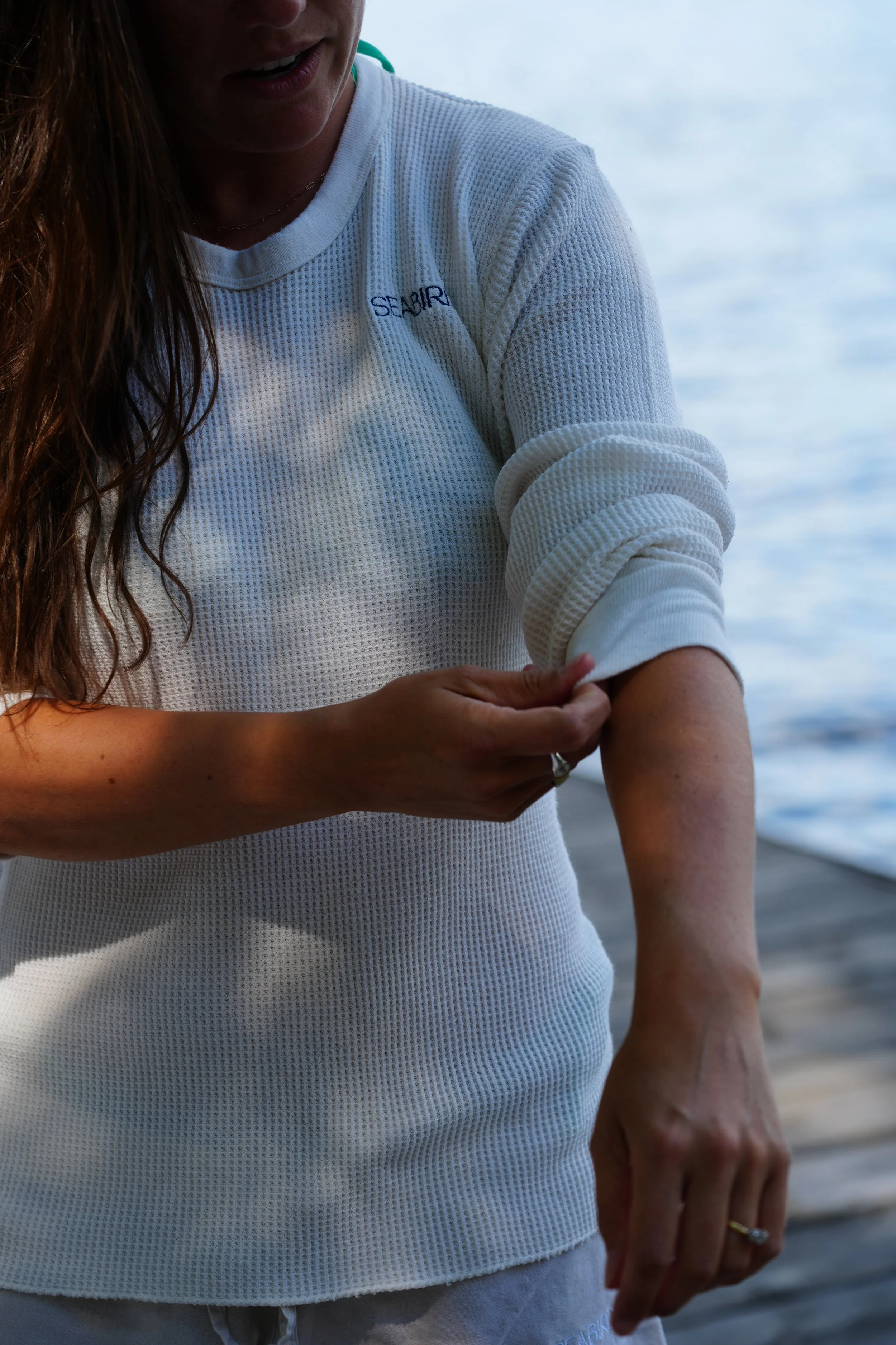 Cream Waffle Long Sleeve (XS-Small)