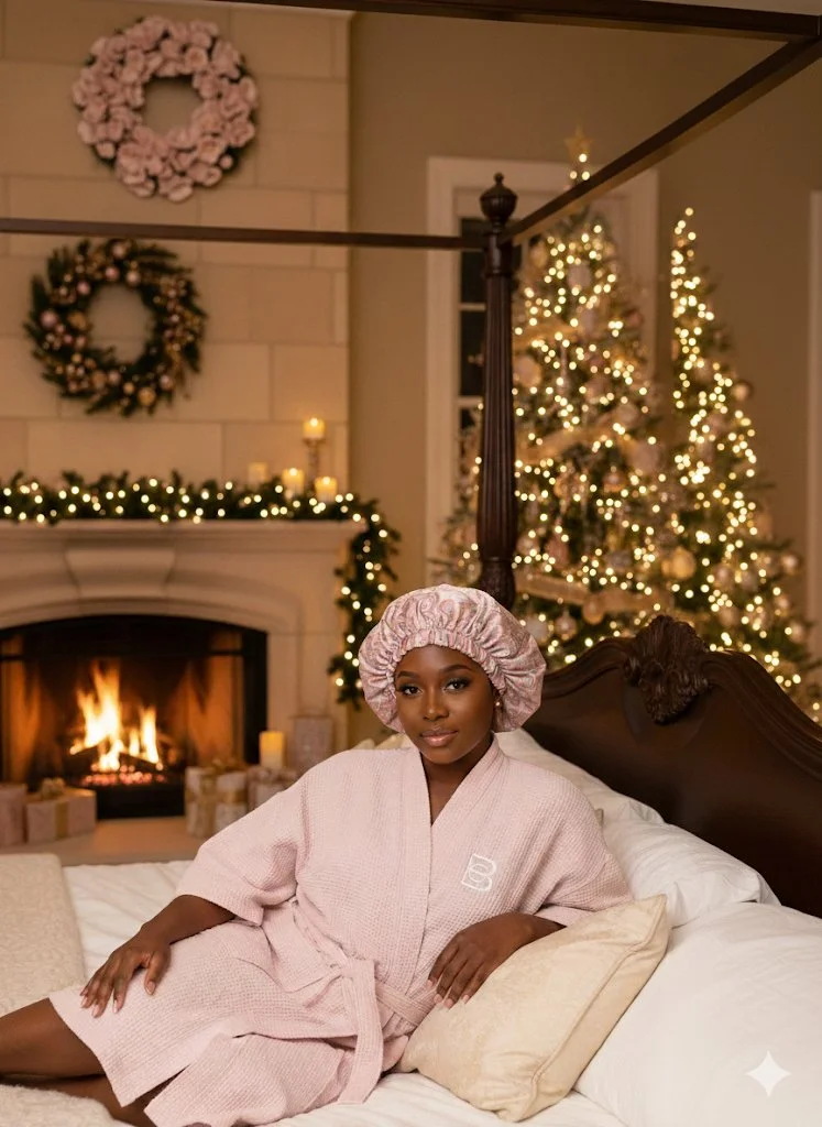 Black Girl Luxury Robe (Pink)
