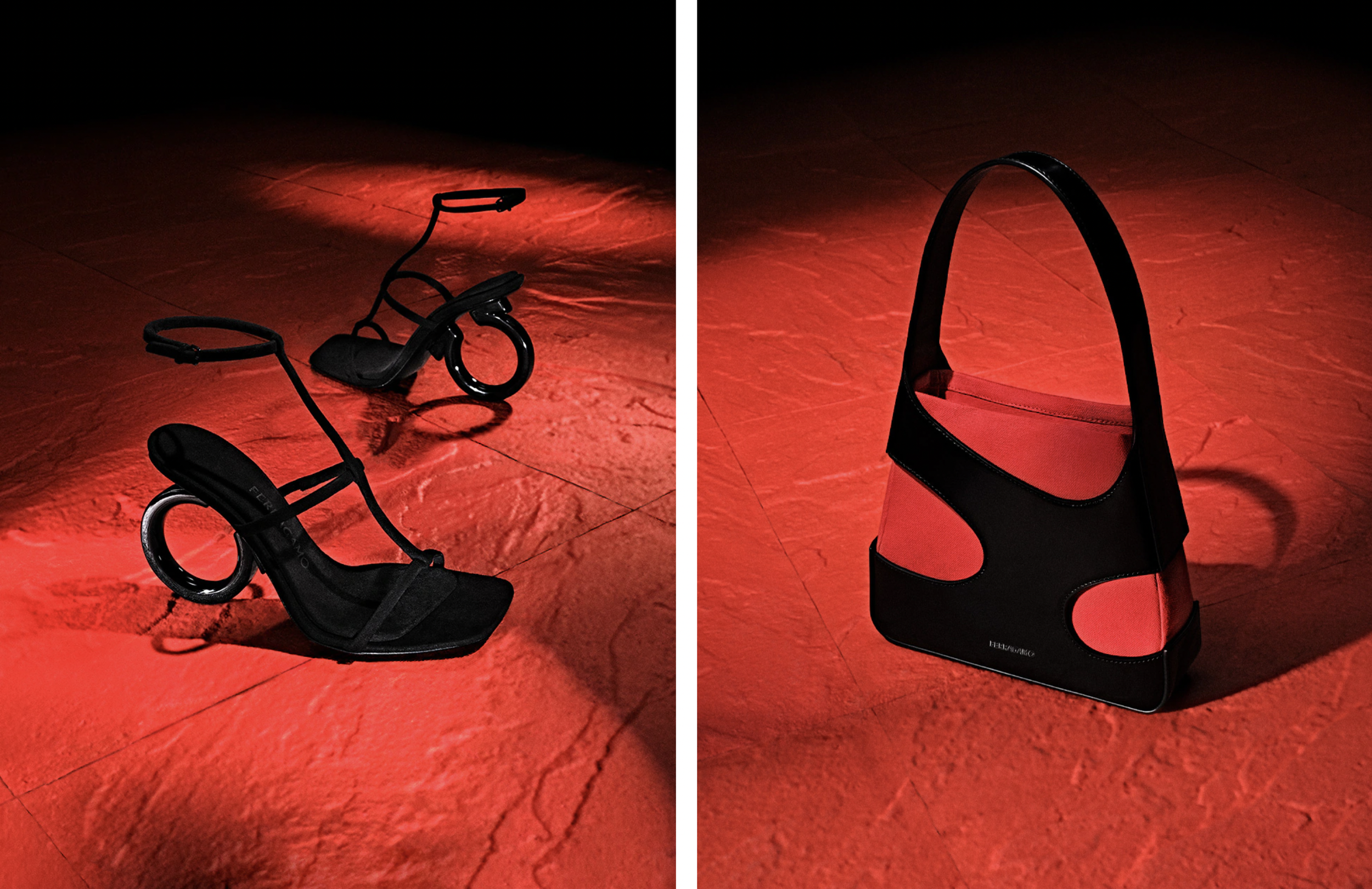 FERRAGAMO PHOTOGRAPHER RAFAEL PAVAROTTI ART DIRECTION EDWARDS QUARMBY SET DESIGN LEE FLUDE STYLING MAVI STAIANO MUA THOM WALKER HAIR VIRGINIA PINTO