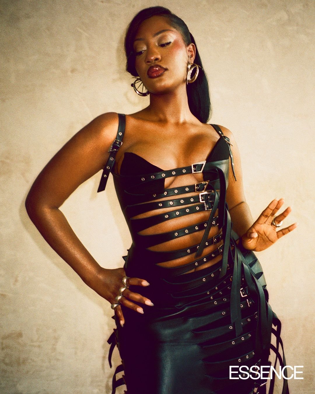 TEMS ESSENCE MAGAZINE PHOTOGRAPHY LIZ JOHNSON ARTUR STYLIST GABRIELLA KAREFA-JOHNSON HAIR AMIDAT GIWA MUA KAYLA PEREZ NAILS TINU BELLO PRODUCTION ANDRE AUGUSTO