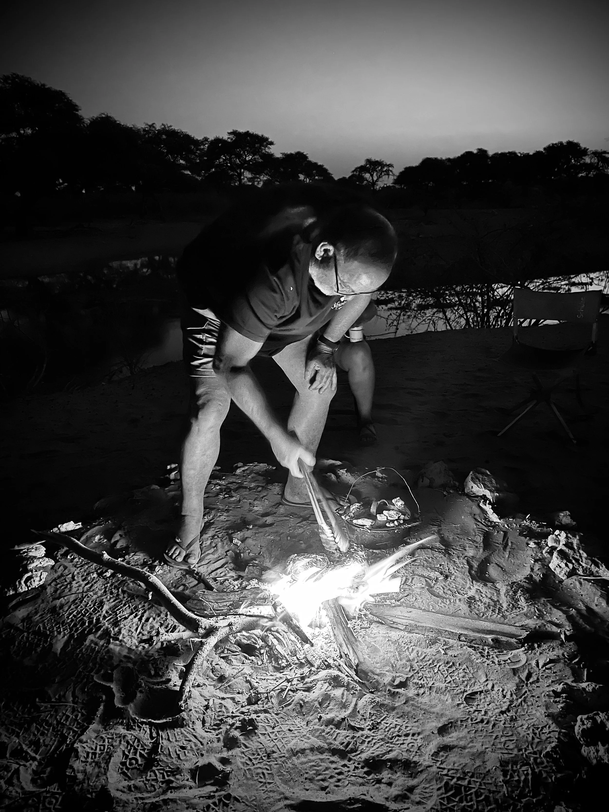 Camping along the Kwai River, Botswana