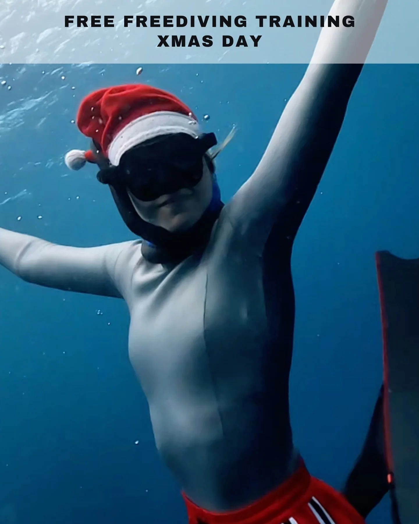 🎄 Apneista Freediving Christmas Dive &ndash; Free Training 🎄

📍 When: December 25th
⏰ Time: 9:00 AM
🎅 Dress code: Bring your Santa hat!

Christmas is about being together 🤍 

This Christmas, gift yourself presence, connection, and a deep breath.