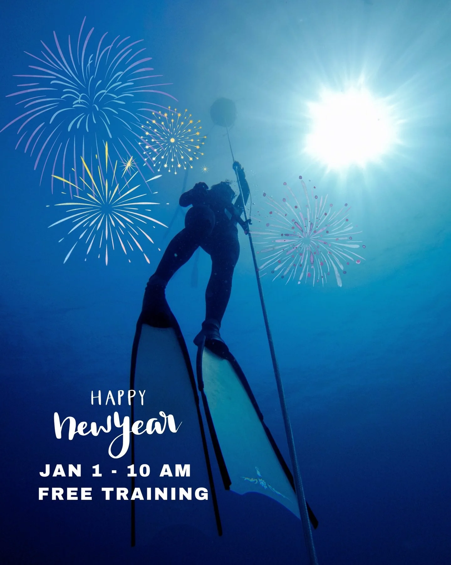 FREE TRAINING!

🎉 Apneista New Year Dive
📅 Jan 1st
⏰ 10:00 AM
Bring good vibes!

Welcome the New Year surrounded by water, friends, and good vibes!

*Level 2 and above *