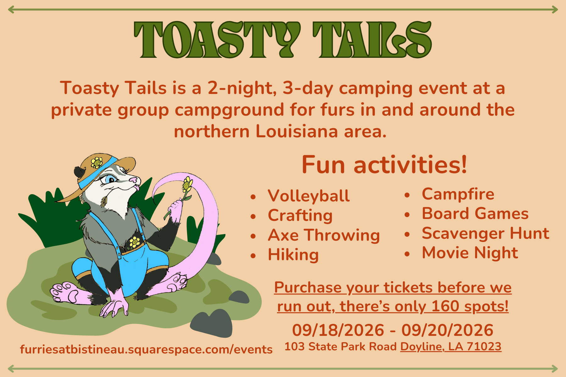 Toasty Tails Ticket
