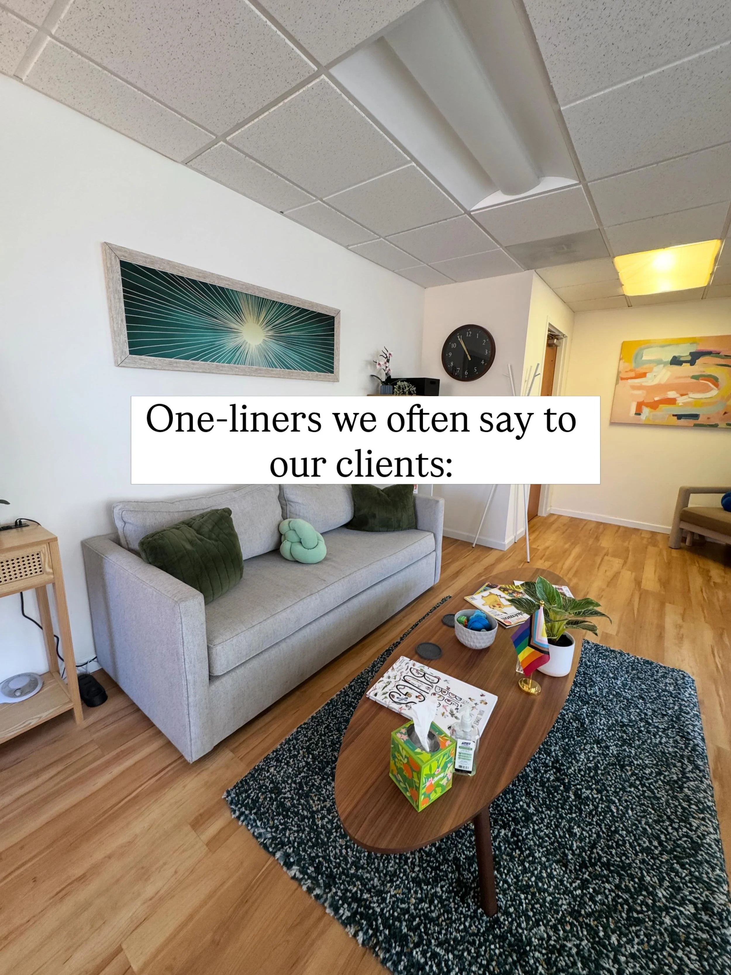Some one-liners we might use to help clients feel attuned to and deeply seen ✨

#therapy #mentalhealth #foundcounselingllc
#affirmingcare #communitycare