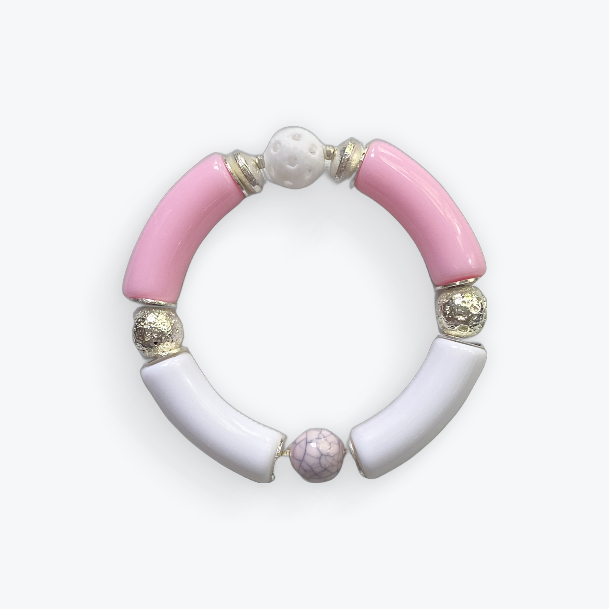Pickleball Bracelet #5 Med Silver
