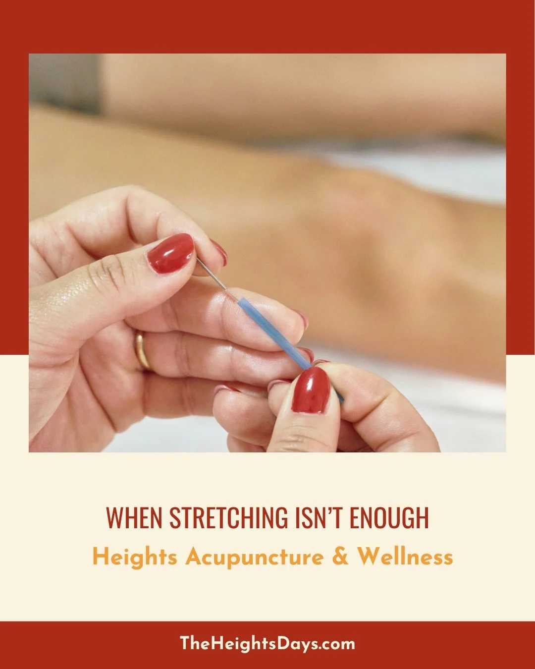 There&rsquo;s something about finding a place that helps you slow down&hellip; like really slow down.
⠀⠀⠀⠀⠀⠀⠀⠀⠀
Tucked into the rhythm of The Heights, this local acupuncture clinic is one of those quiet gems people don&rsquo;t always talk about&mdash