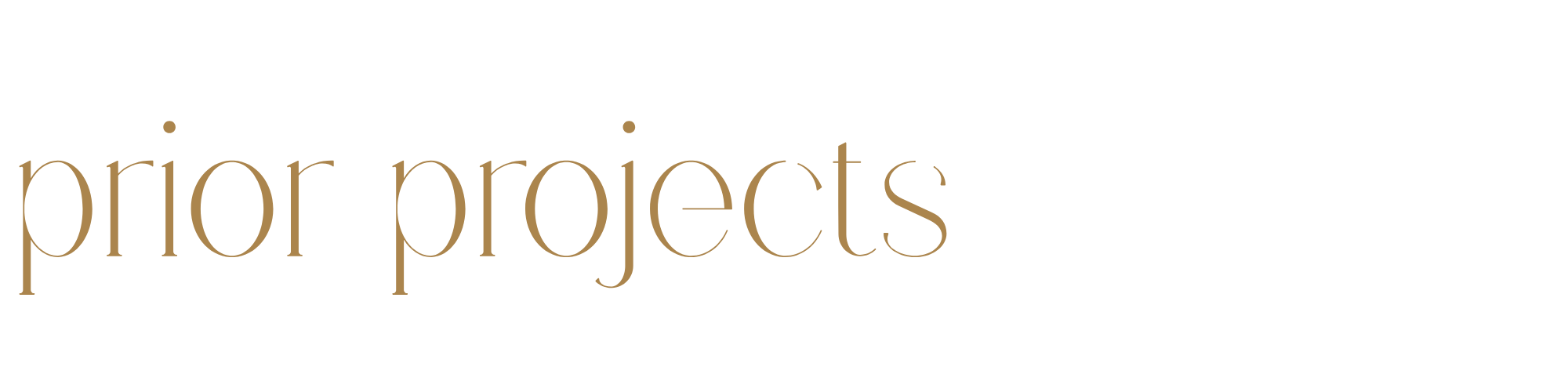 prior projects