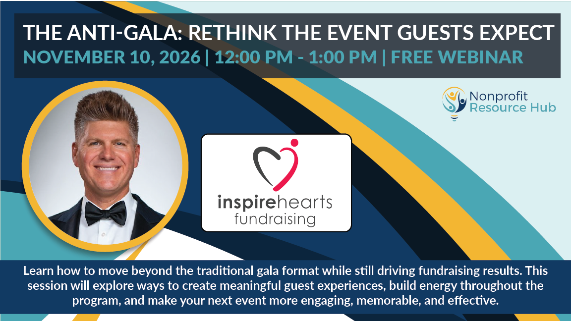 FREE WEBINAR: The Anti-Gala: Rethink the Event Guests Expect