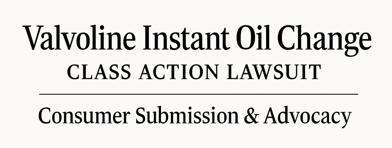 Valvoline Instant Oil Change Class Action Lawsuit 