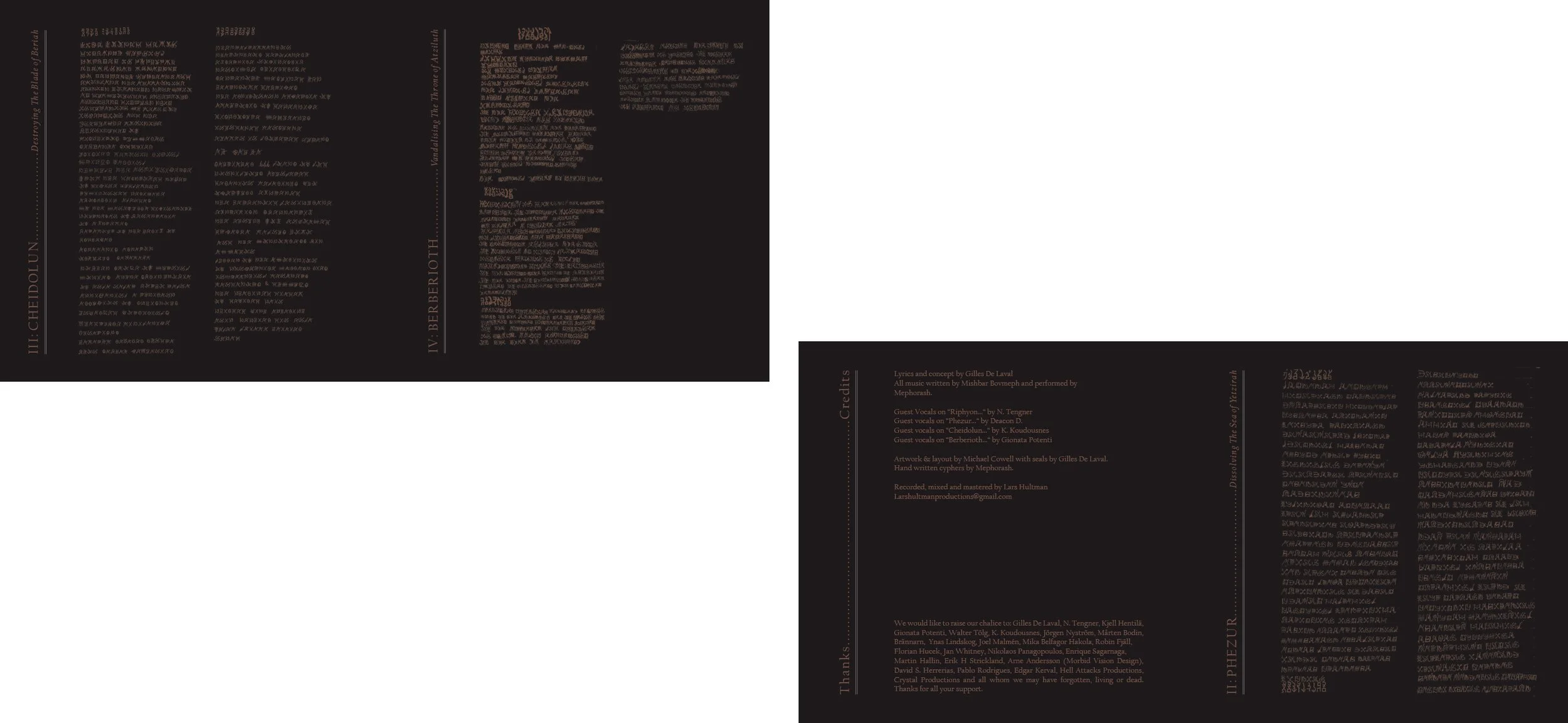 CD booklet page samples