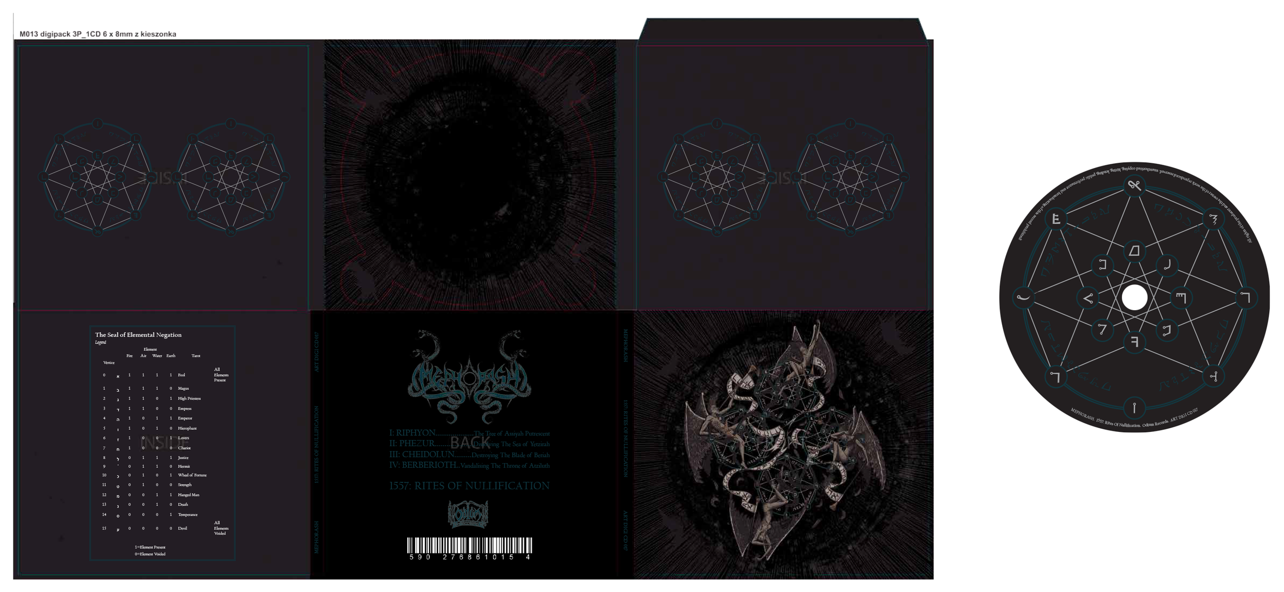 6 panel digipack and on-body artwork