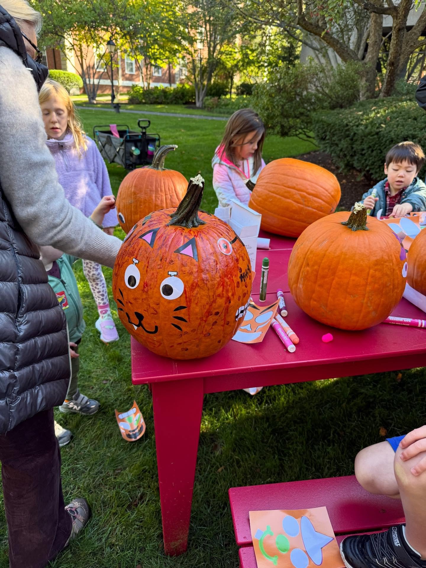 Fall is HERE! Thanks for coming out to the Crimson Parents Pumpkin Patch this morning - we had a blast decorating pumpkins, enjoying donuts and spending the morning together. 🎃🎃🎃🎃