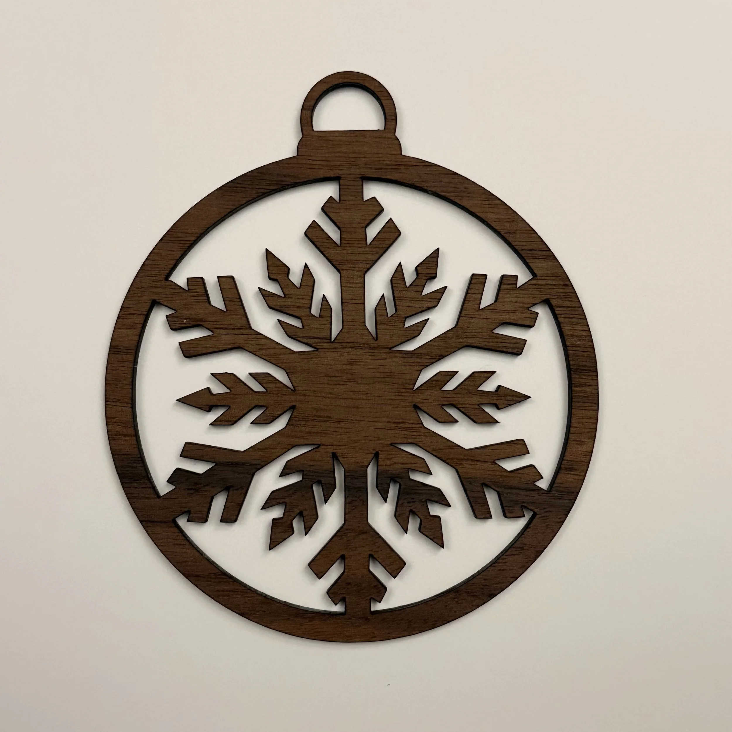 Laser Cut Snowflake Ornaments (Walnut Pictured)