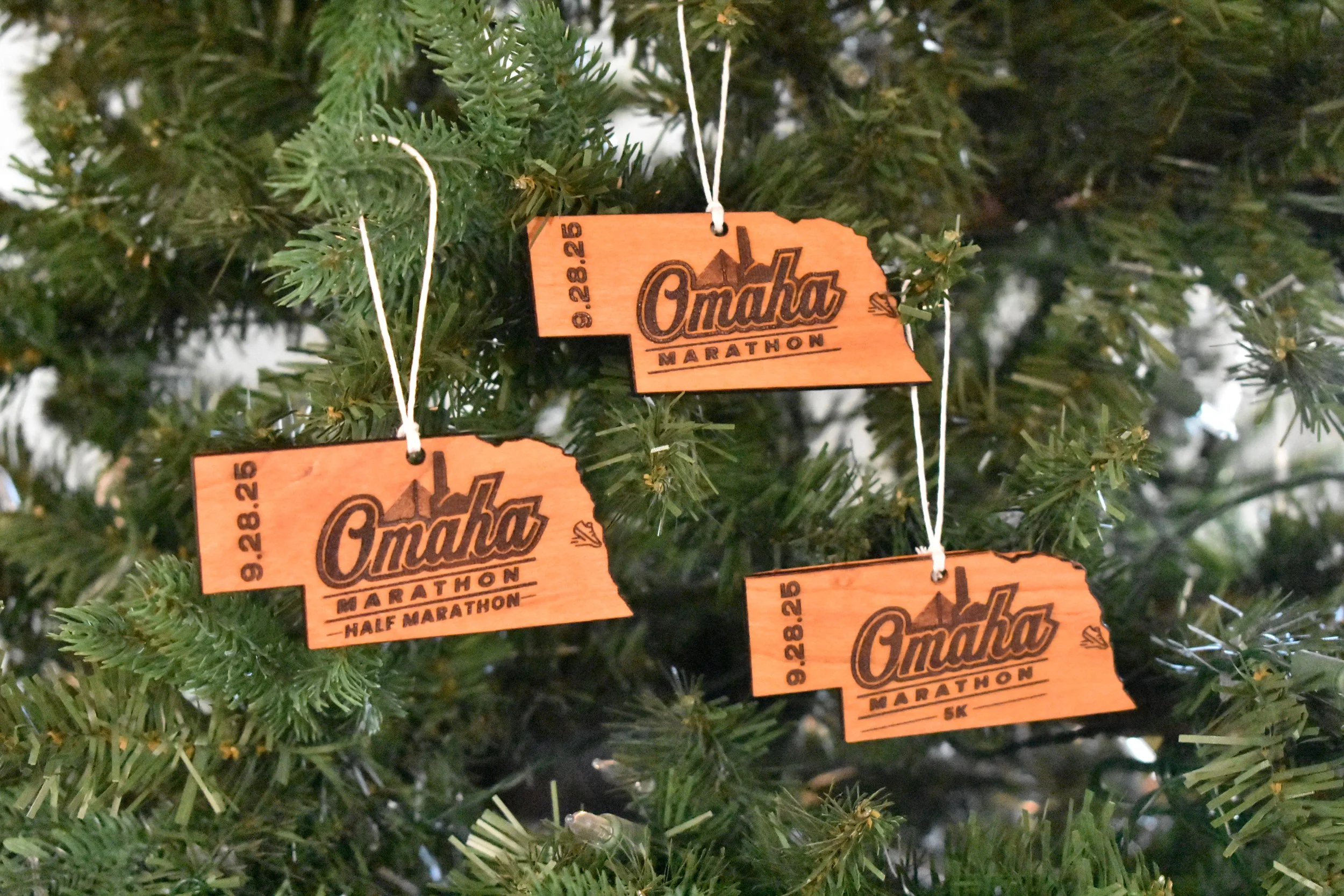 Custom Omaha Marathon Theme Ornmanets
