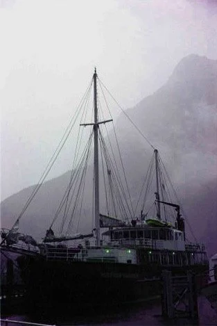 Our Craft at the Dock as Rain Threatens