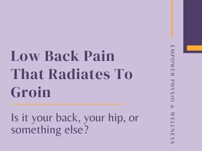 This is a blog about low back pain that radiates to groin as explained by a physical therapist.