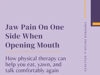 Learn why you feel jaw pain on one side when opening mouth, as explained by a physical therapist, and what to do about it.