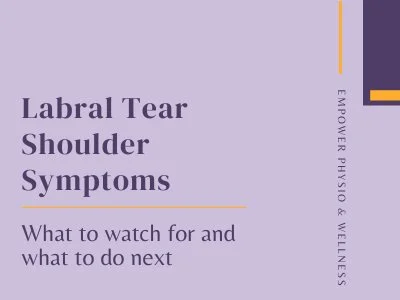 A physical therapist explains labral tear shoulder symptoms and best next steps to feel better.