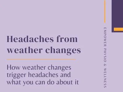 Learn why you get headaches from weather changes and what you can do about it in this blog post.