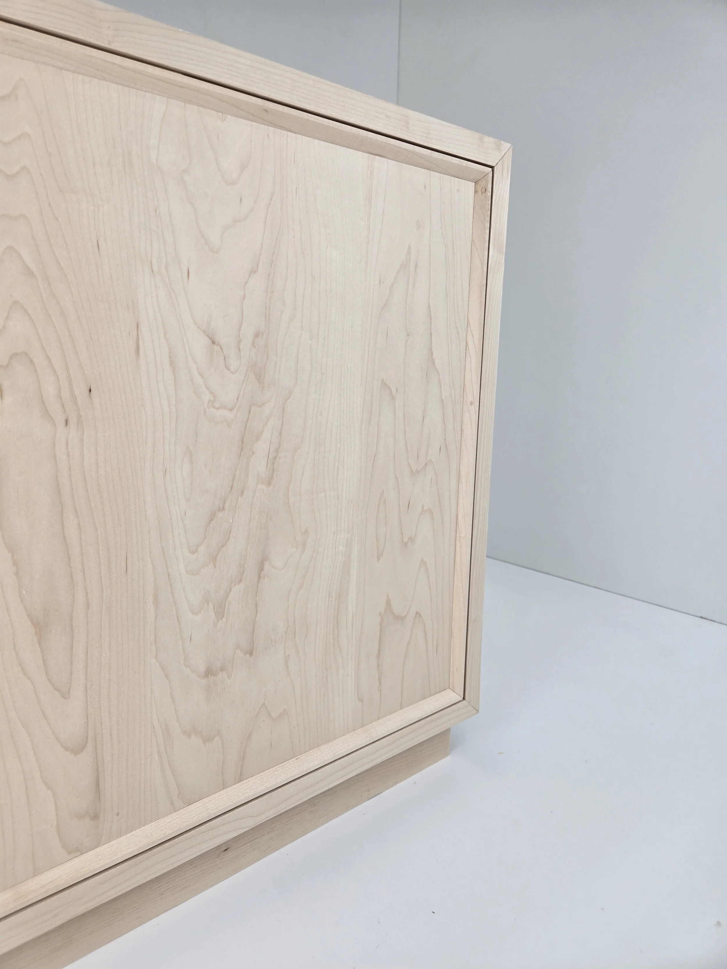 Mini Shaker Encadré & Panneau en Massif (Grain Vertical) - Érable