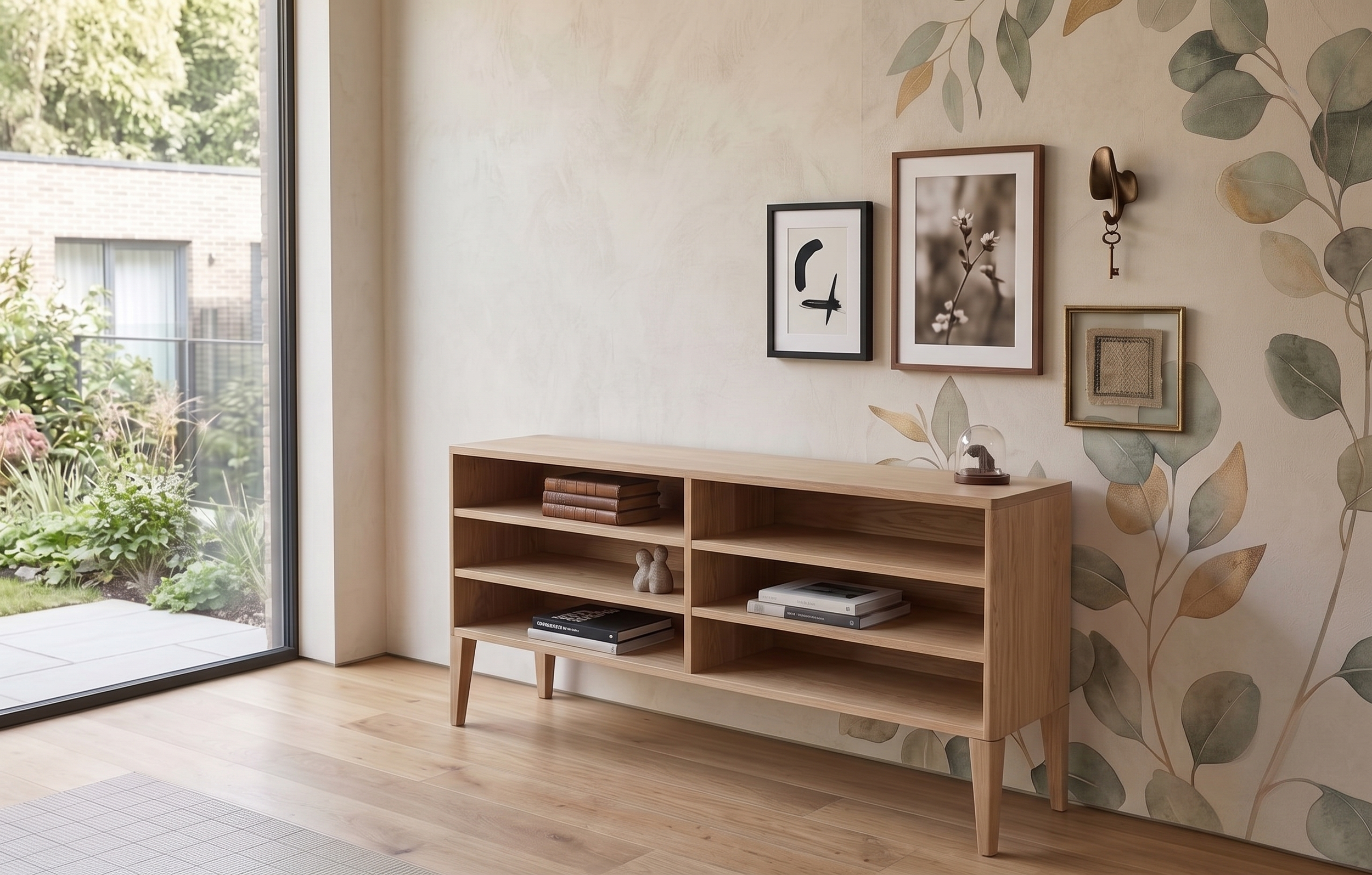 Villeray Bookcase double white oak.png
