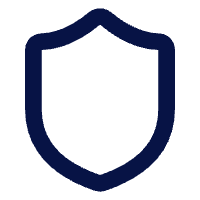 Icon of a shield with a checkmark inside, representing security or protection.