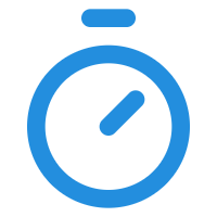 Icon of a stopwatch with a minimalistic design