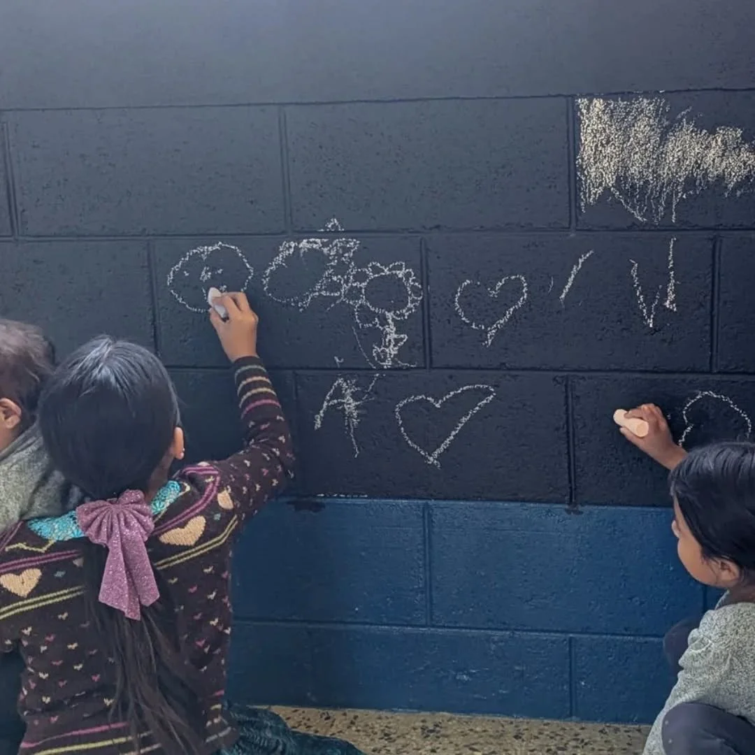While mothers participate in training sessions, children now have a place to draw and express their creativity - and importantly avoid getting bored! 

The wall was painted and donated by supporters visiting from the USA. Thank you!
