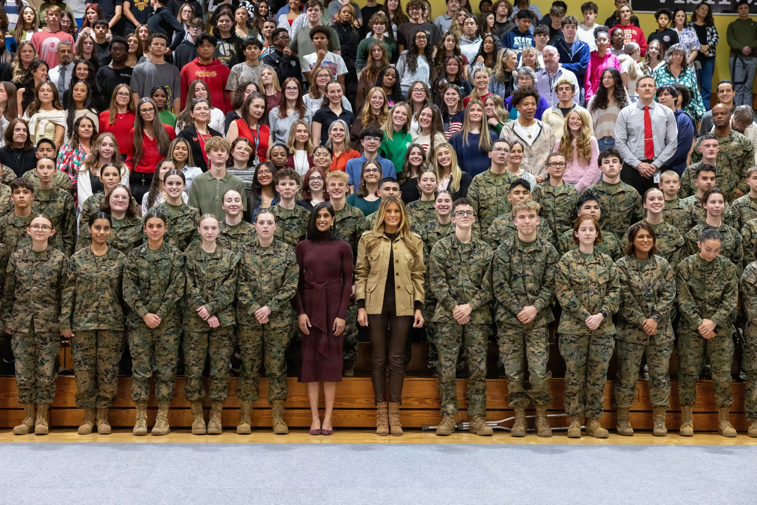 First Lady Melania Trump and Second Lady Usha Vance Visit Military Families At North Carolina Marine Corps Bases&nbsp;&nbsp;