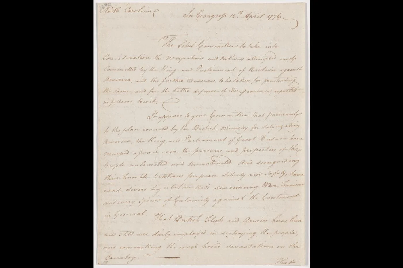 Halifax Resolves To Return To North Carolina For The First Time Since 1776