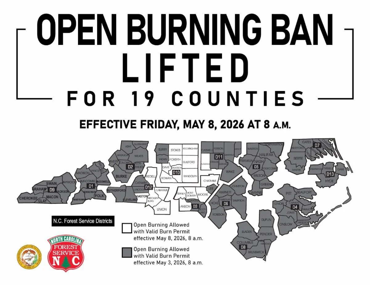 State Burn Ban Lifted For All Counties&nbsp;