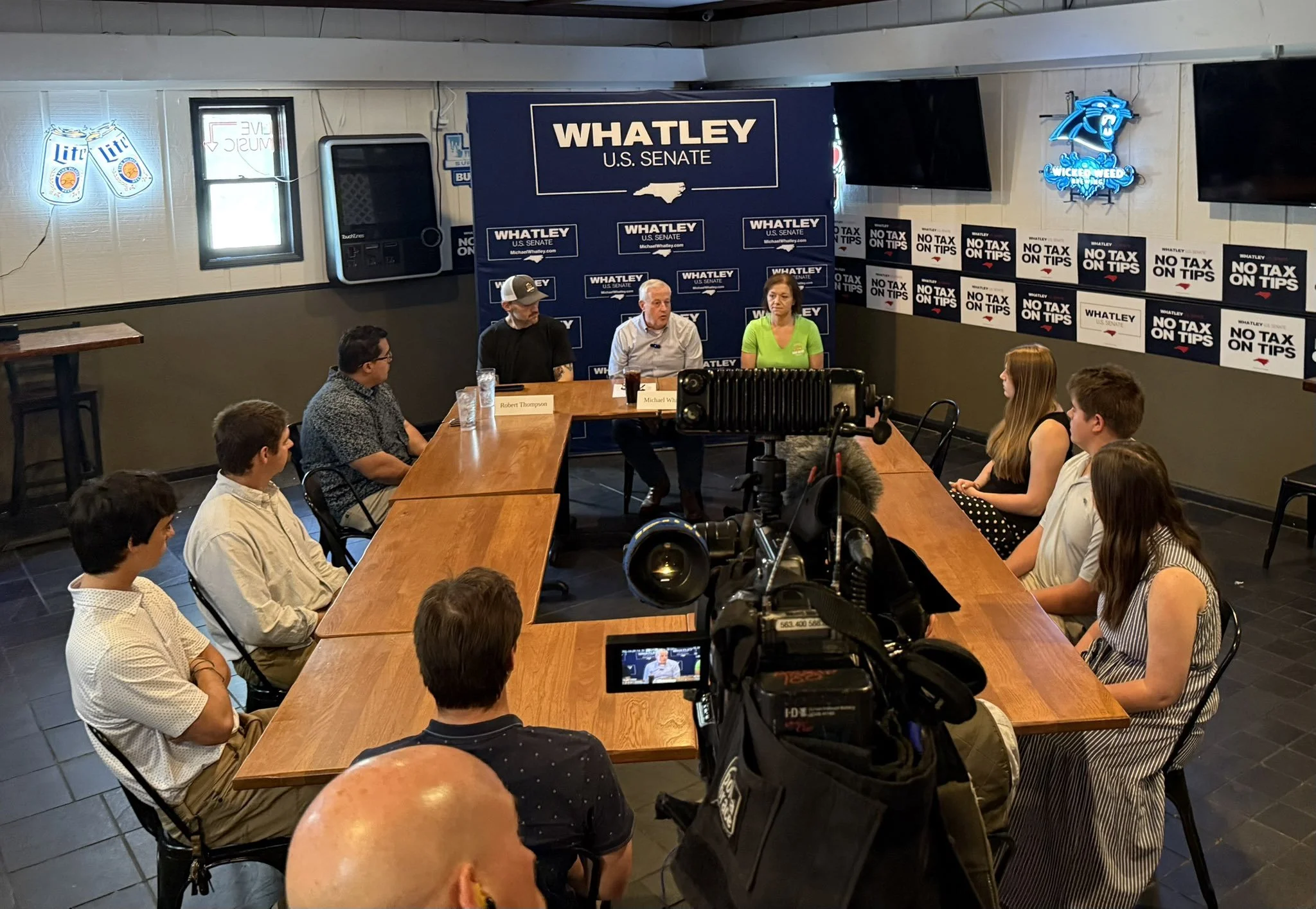 Republican Michael Whatley Highlights Tax Relief For Service Workers At Zebulon Campaign Stop&nbsp;&nbsp;
