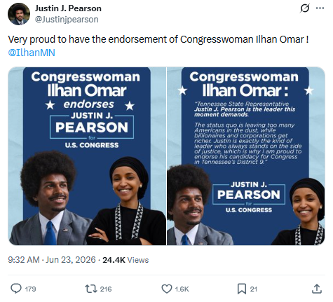 Democrat Congressional Candidate Justin Pearson Celebrates Endorsements From Congresswomen Ilhan Omar and Alexandria Ocasio-Cortez&nbsp;