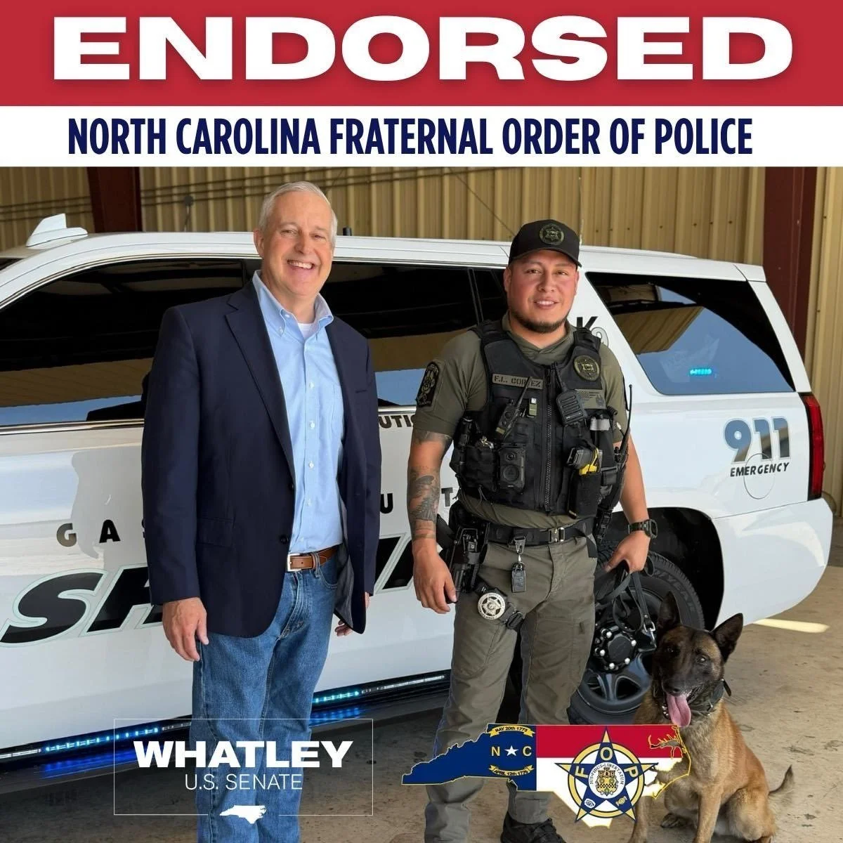 North Carolina Fraternal Order Of The Police Endorses Michael Whatley For Senate&nbsp;