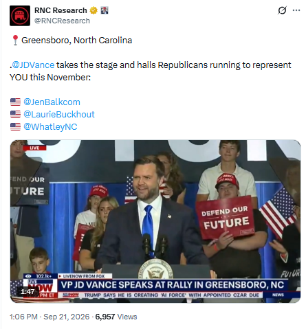 Vice President JD Vance Campaigns In Greensboro