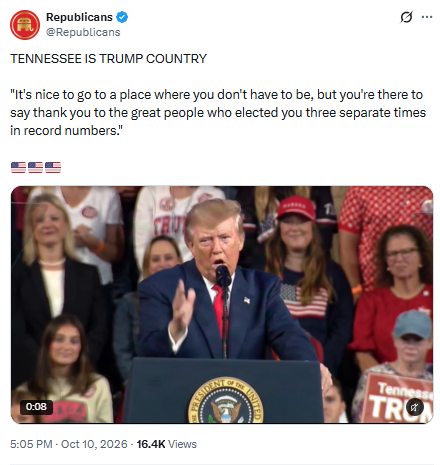 President Trump Rallies In Tennessee To Highlight Successes Of Republican Leadership