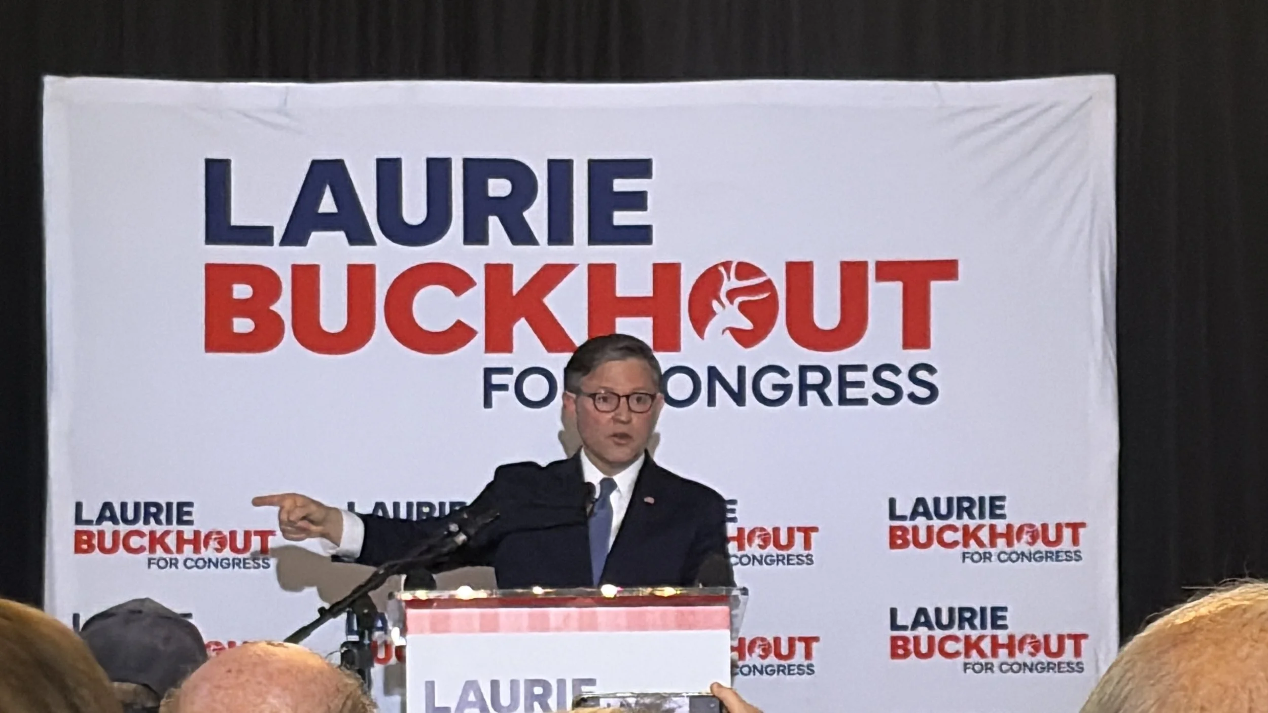 Speaker Mike Johnson Campaigns For Laurie Buckhout In Craven County