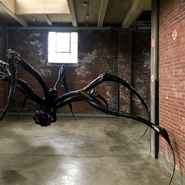 Louise Bourgeois crouching spider at Dia Beacon.